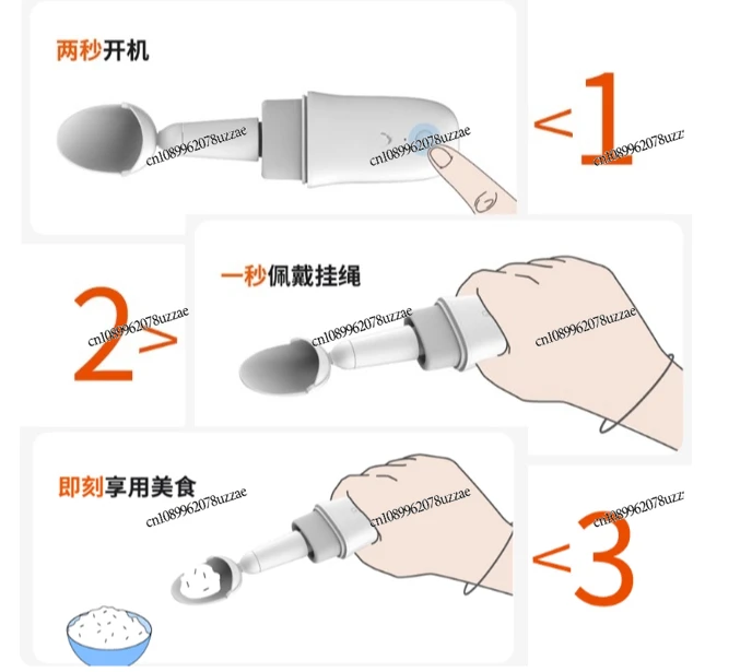 

Интеллектуальная ложка против сотрясений для помощи при тремтянии рук, посуда для еды, ложка для предотвращения сотрясений