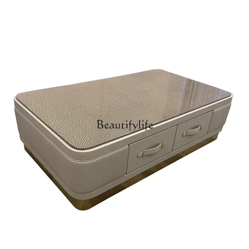 

LJYld38Italian light luxury solid wood coffee table modern villa suite living room tea table