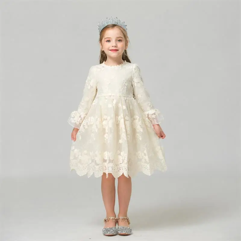 Baby Princess Unicorn Dress Cute Little Girls Spring Long Sleeves Clothes Kids Lace Unicorn Dresses fantasia unicornio menina