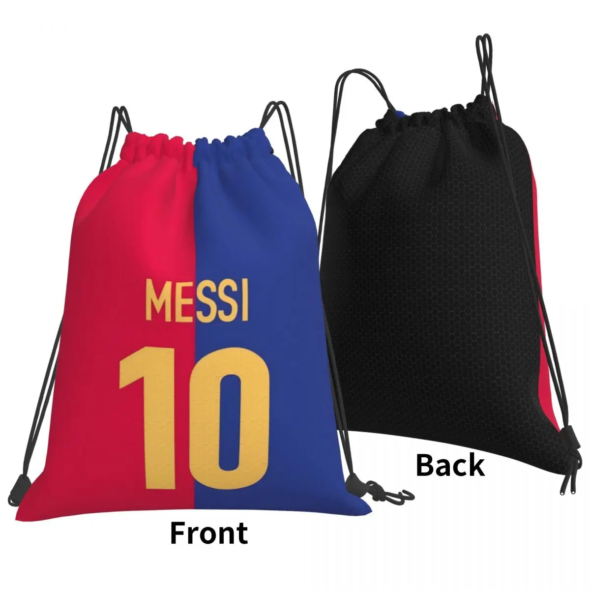 Nombre personalizado impermeable al aire libre playa natación deportes mochila con cordón Messi Num 10 organizador bolsa de almacenamiento de gimnasio