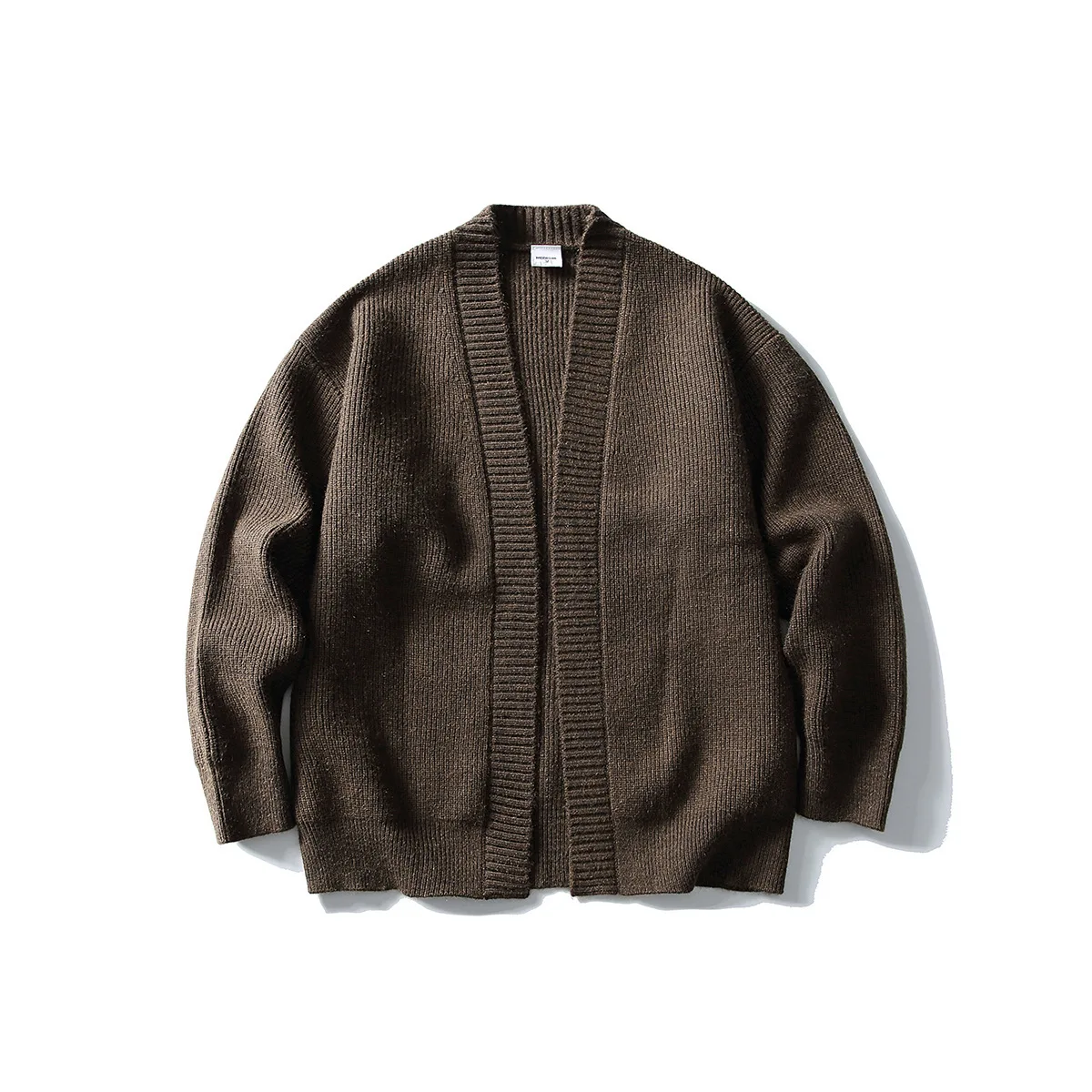 Bild 6: Amerikanischer Trend 2026 Herbst Neue Retro-Strickjacke Herren Einfarbiger Gestrickter Pullover Jacke
