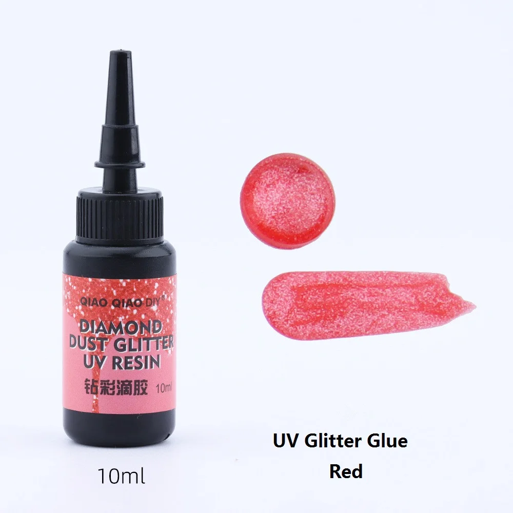 Colored Crystal Glitter Powder Liquid UV Glue DIY Trinkets Pendants Crafts Adhesive Student Handmade DIY Nail Gel Pen Stationery