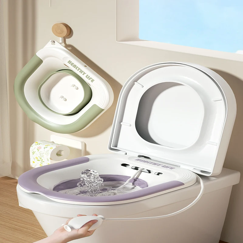 1pc multifunctional collapsible maternity washbasin, squat-free maternity care basin, soaking basin (with rinsing accessories)