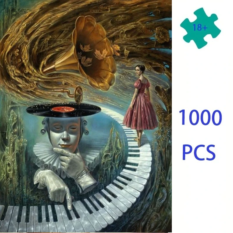 

Jigsaw Puzzle PlayfulDancer on Piano Key Path Decor Adults Puzzle Games Family Fun Floor Puzzles Educational Toys for Kids