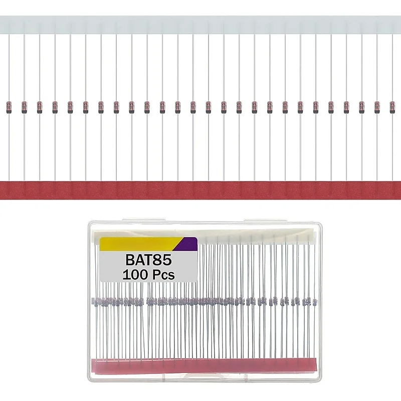 

BAT85 Schottky Rectifier Diode 200mA 30V DO-35 Small Signal Switching Diode Barrier Rectifier Diode Axial Diodes Pack of 100