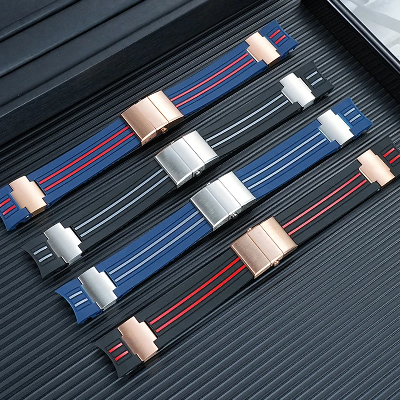 ل أثينا أوليس ناردين الغوص الملاحة 353/8003/263 سلسلة خاصة سيليكون حزام الساعات 22 مللي متر ساعة رجالي استبدال حزام #1