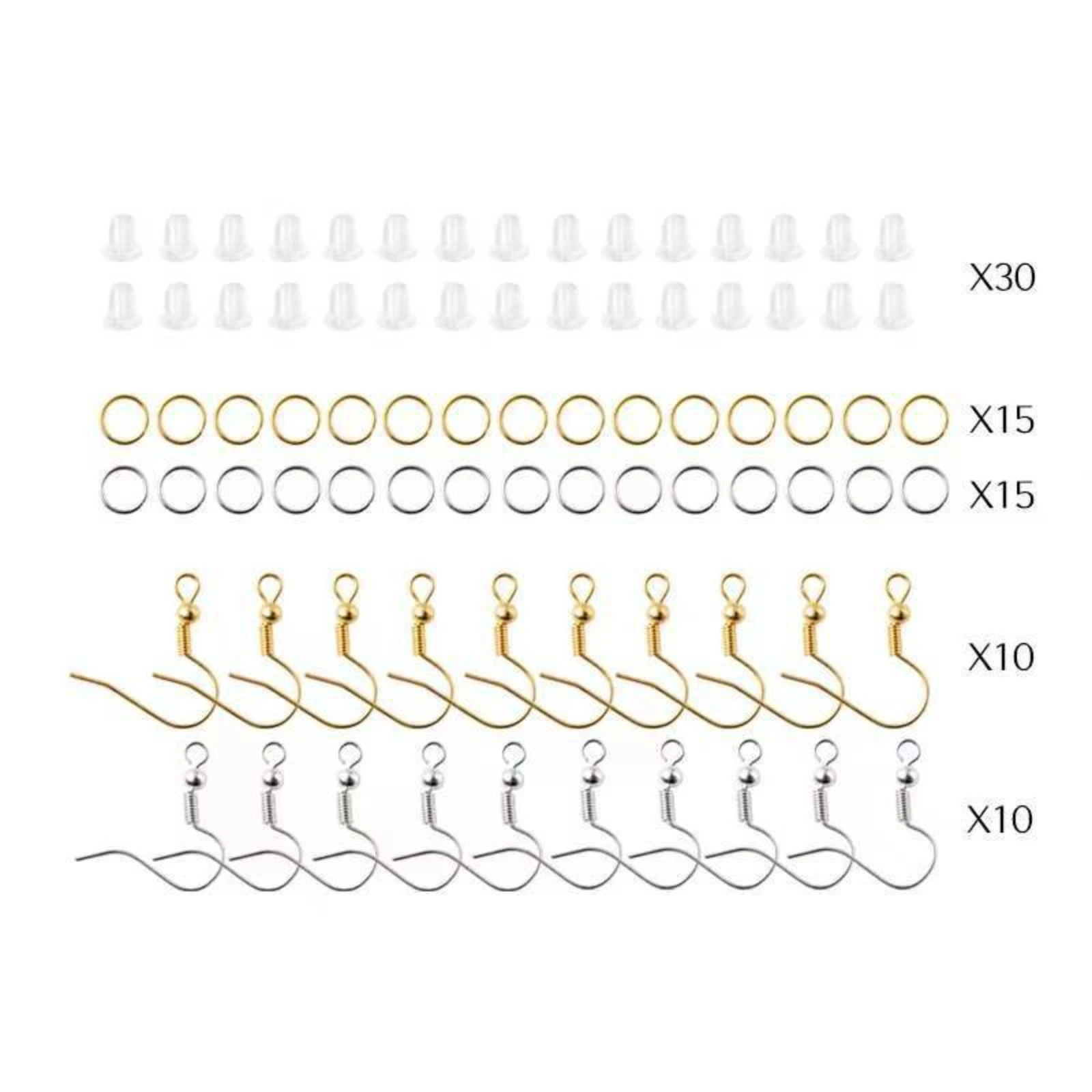126 Pieces Clay Crafting Tool Set DIY Earring Clay Cutter Set Jewelry Making Shapers Storage Bag Craft Supply Metal and Plastic view 5