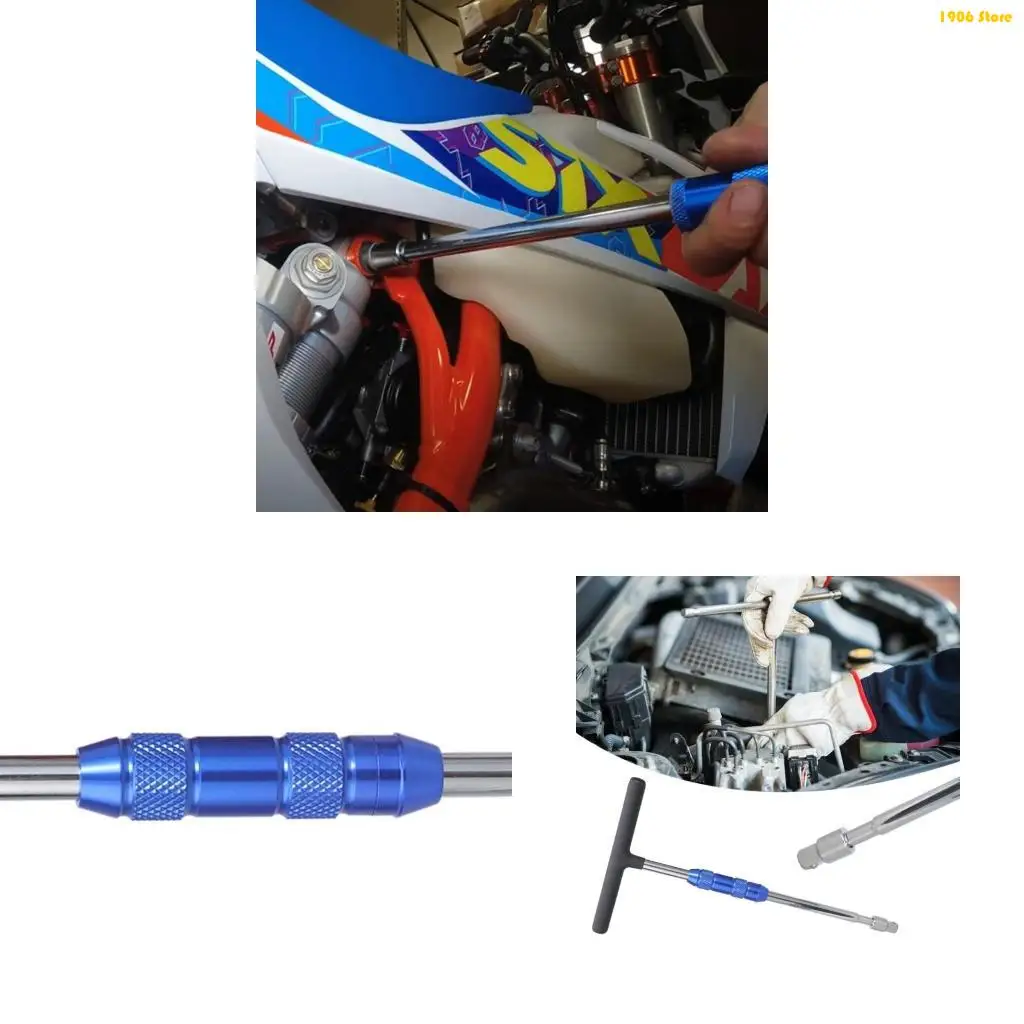 U1JB Corrosion Resistant T Handle Wrench Set with 1/4 to 3/8Inch Adapter for Vehicle