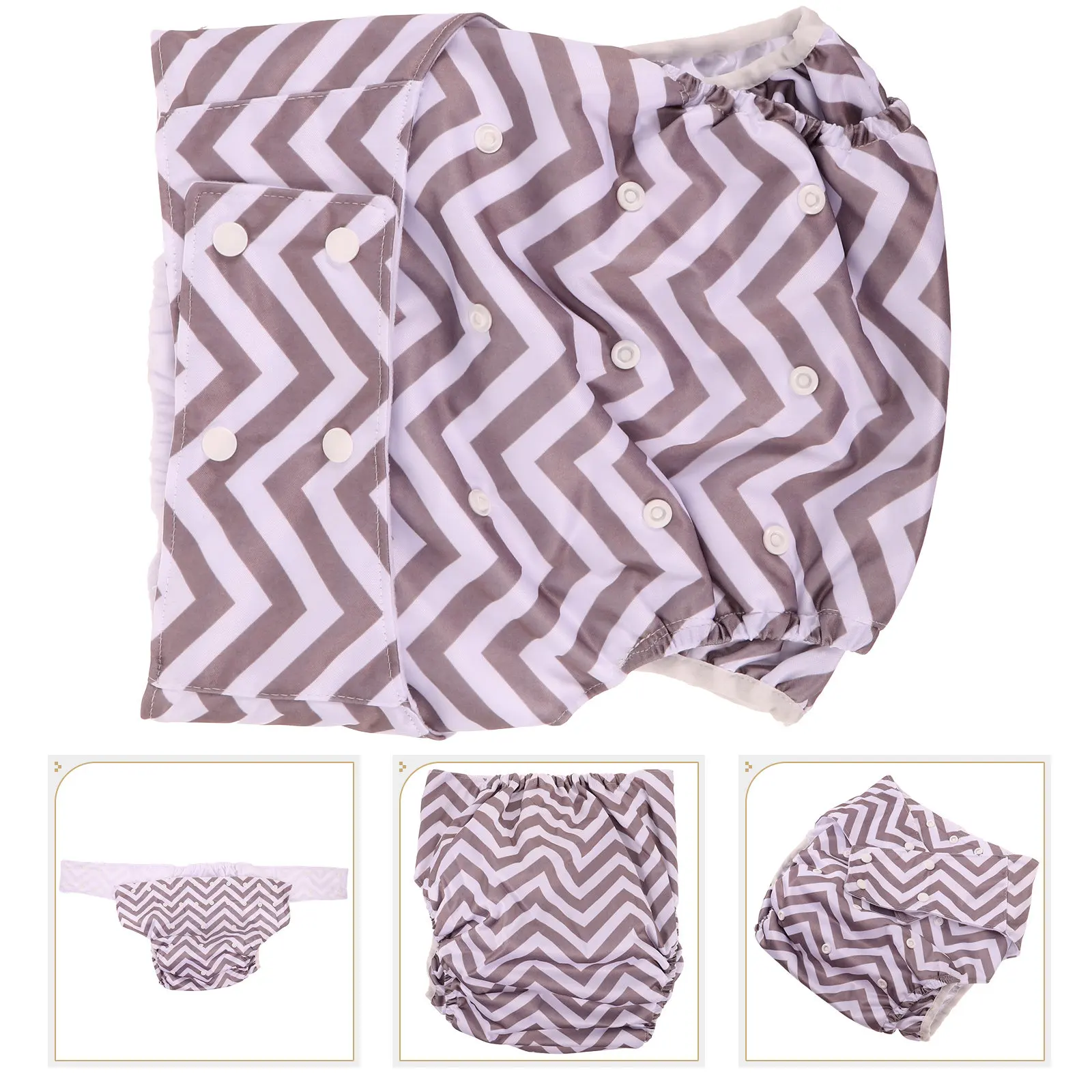 Reusable Adult Diaper Washable Leakproof Urinal Pant for Incontinence Elderly Women Adjustable Soft Polyester Microfiber Fabric