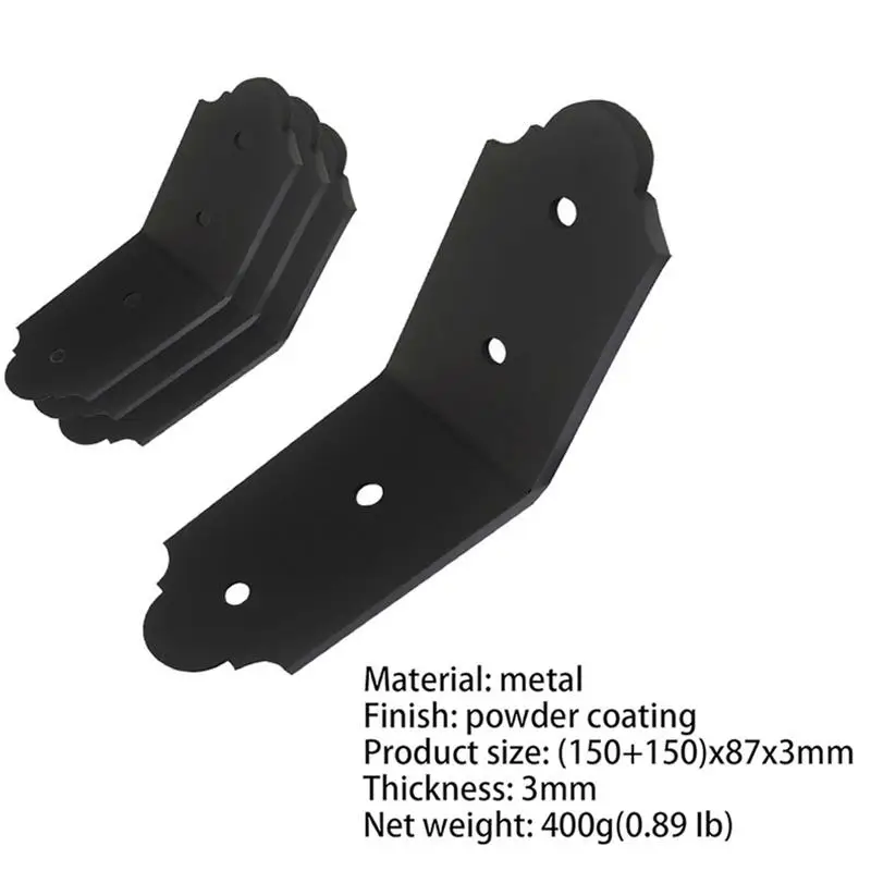 Angle Bracket 45 Degree Building Supplies Accessories Decorative Knee Braces Outside Mount Bracket Rust Resistant Heavy Duty For