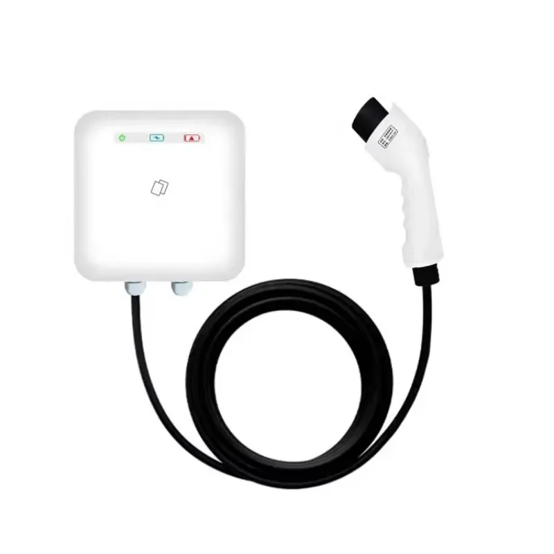 Factory Outlet Mini Wall-mounted AC Charger for Household Use 7KW TYPE1/TYPE2 Gbt Plug and Charge