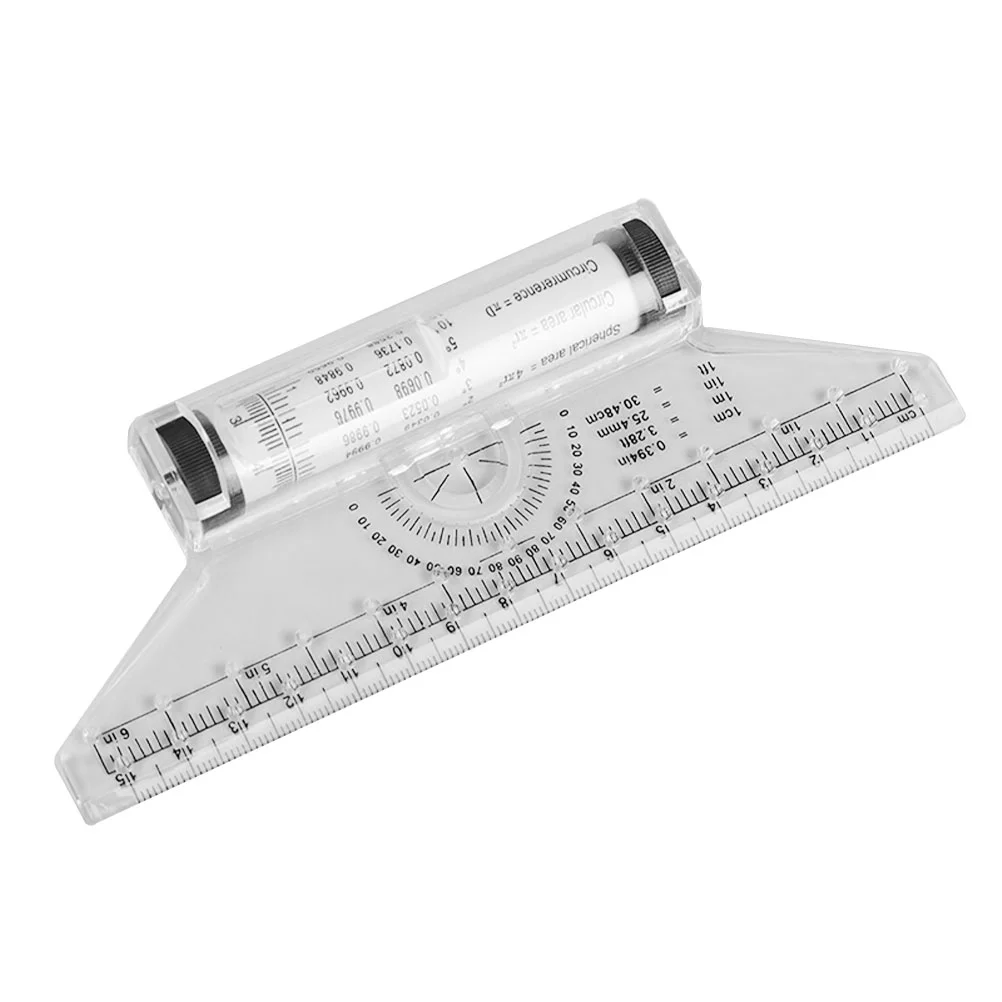 Rolling Ruler Parallel Roller Student Use with Inches and Centimeters Plastic Bulk Tool for Students