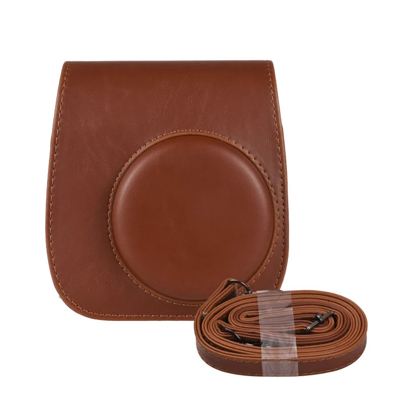 

Instant Camera Case Camera Bag PU Leather Magnetic Buckle with Shoulder Strap Compatible with Fujifilm Instax Mini 12/11/9/8