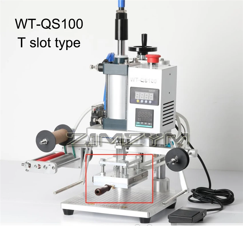 WT-Q100/ WT-QS100 الهوائية الساخن احباط ختم آلة سطح المكتب الجلود ختم الساخن الصحافة النقش آلة الصحافة الحرارة 220 فولت/110 فولت