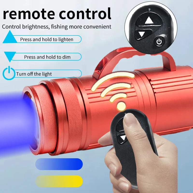 500W High-Power Strong Light Aluminum Alloy External 12V Battery LED Searchlight