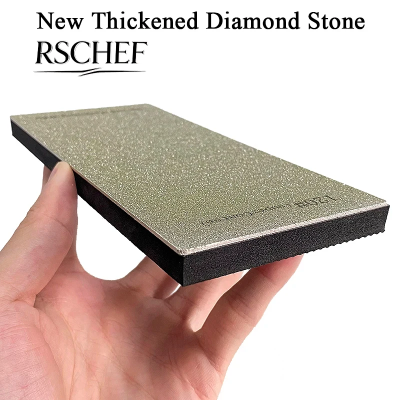New Thickened Non-slip Base Diamond Stone Kitchen Knife Sharpening System Tool 15 Degree Sharpener Whetstone Leather Polishing