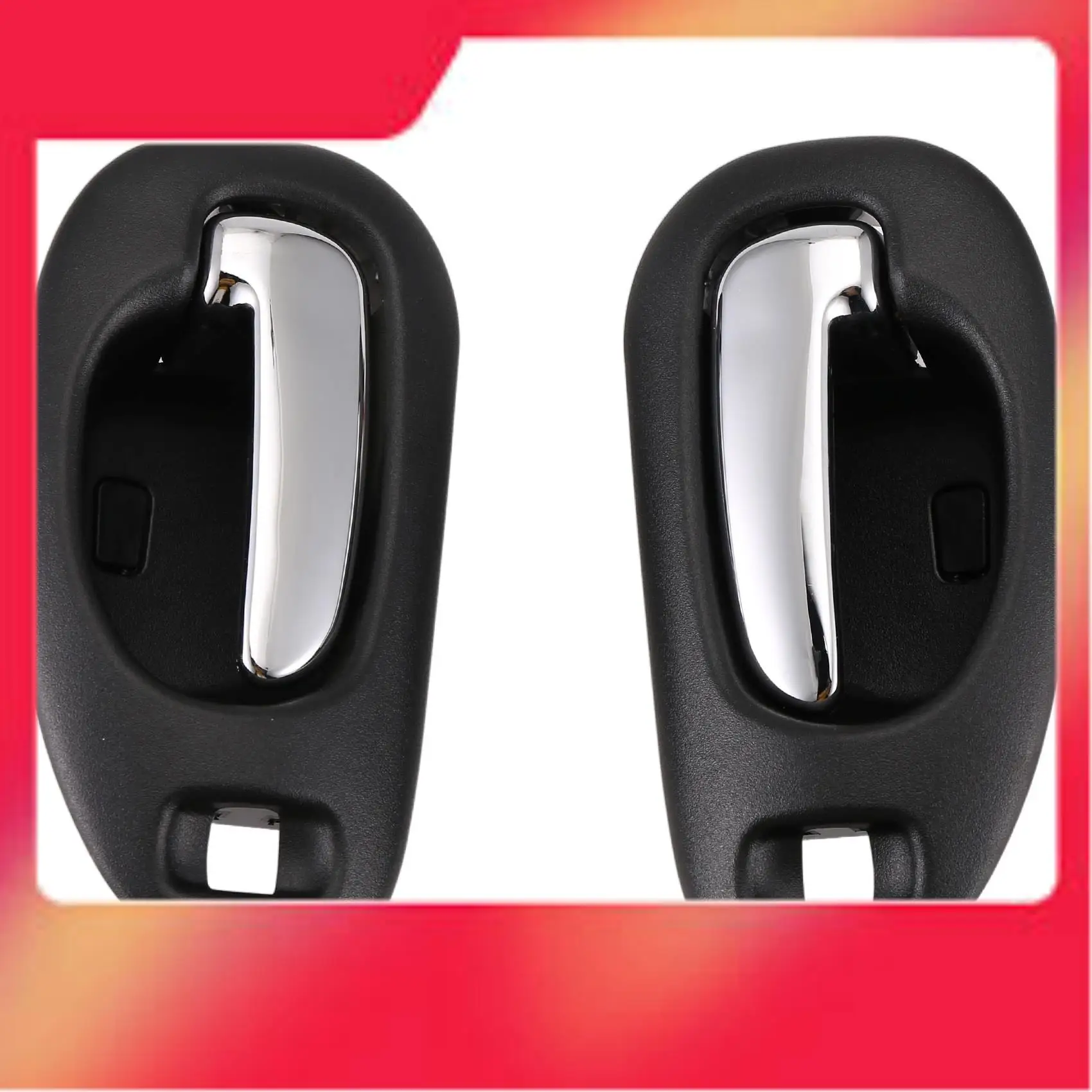 

Door Handle Black & Chrome Inside Interior Front LH & RH Pair For Chrysler 5102847AA 5102849AA-M54K