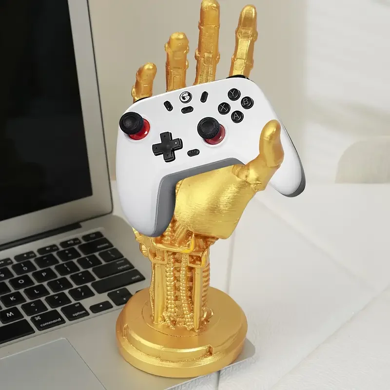 

Decorative Sculpture Resin Statues Home Decor Ornaments Living Room Cyberpunk Robotic Arm Game Controller Desktop Storage Stand