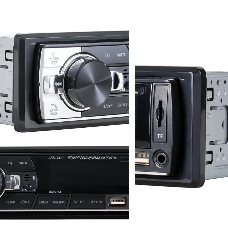 HIPPCRON Autoradio 1DIN Audio Bluetooth 5.1 Stereo MP3-Player FM-Empfänger mit Fernbedienung AUX/USB/TF-Karte im Armaturenbrett 12V&24V – Detail 1