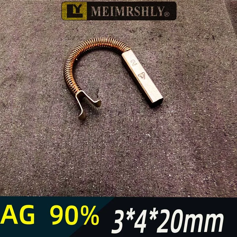 3x4x20MM MEIMRSHLY 1PCS 90% silver suitable for Siemens Ge Philips CT machine motor signal carbon brush