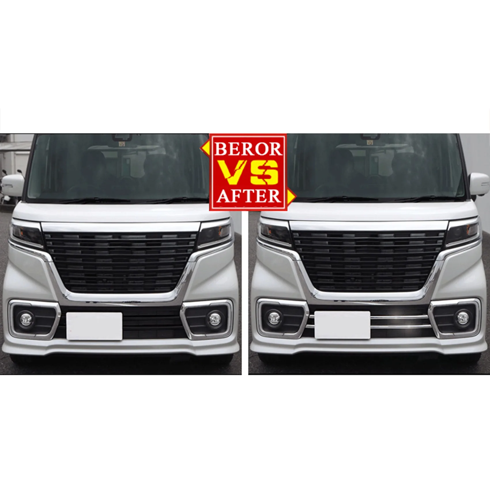 A21F-Car Chrome Front Grille Trim For Spacia Custom MK53S Car Accessories