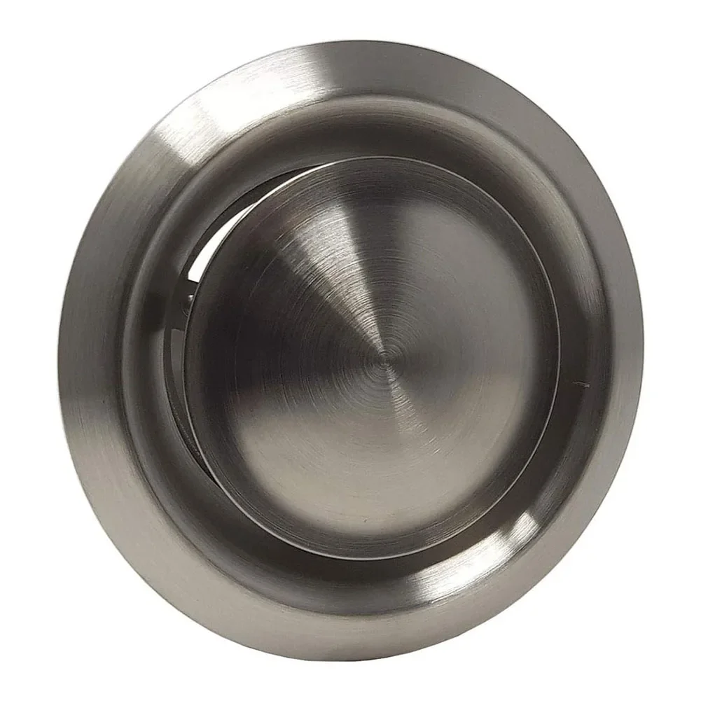 Ventilation Port Stainless Steel Vent Air Outlet Heaters Metal Cover Outlet Silver 100 125 150mm Air Conditioners