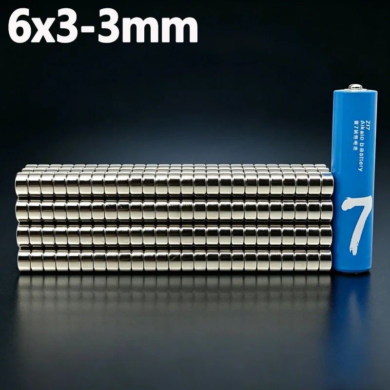 6x3-3mm Magnet N35 NdFeB Permanentmagnet Imanes 6*3-3mm Zubehör 10-200 Stück Runde Lochform Neodym-Magnet – Detail 4