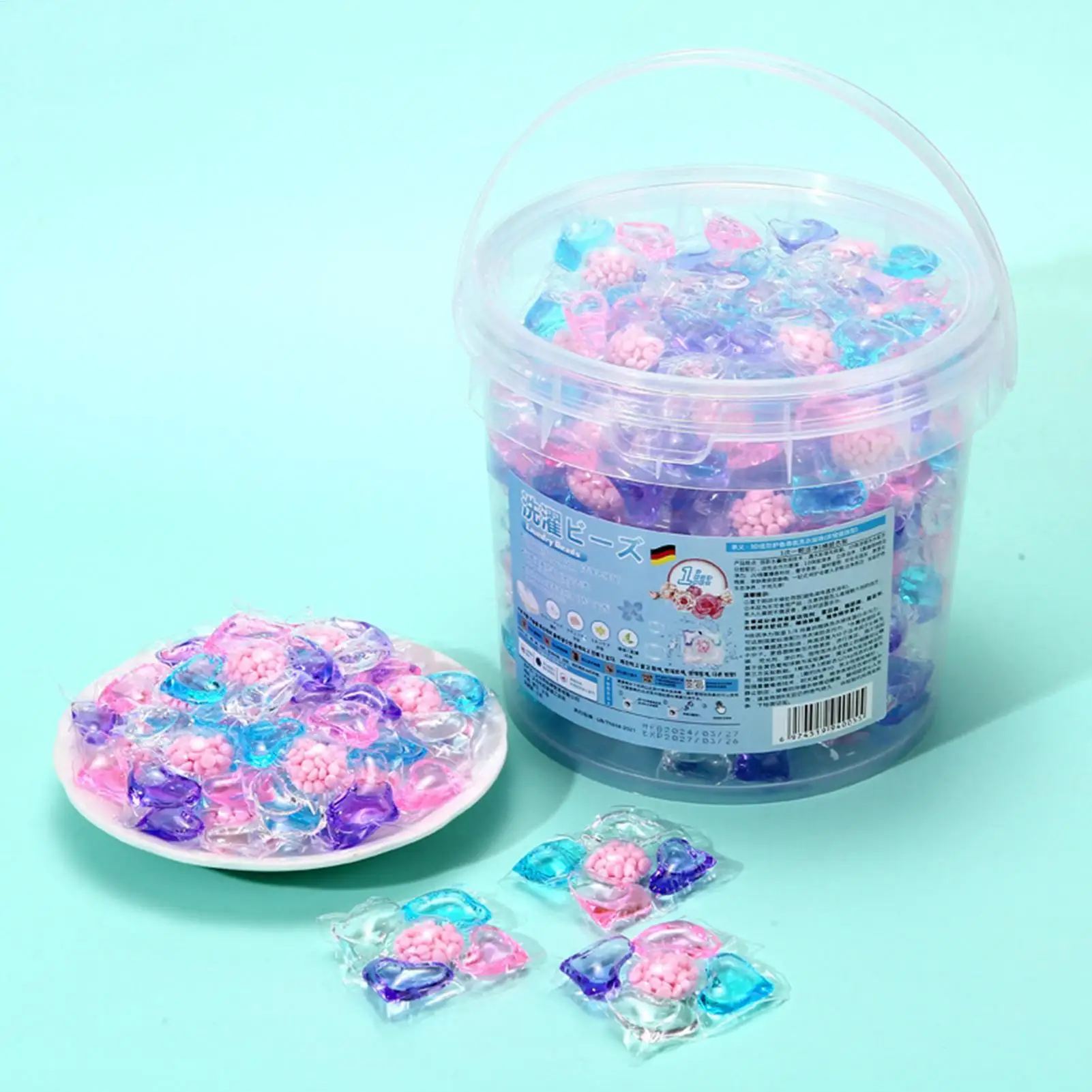 Laundry Detergent Pods Deep Cleaning 40 Tablets Beads Laundry Pods for Washing Machine for Apartment Bathroom Home Dorm Room