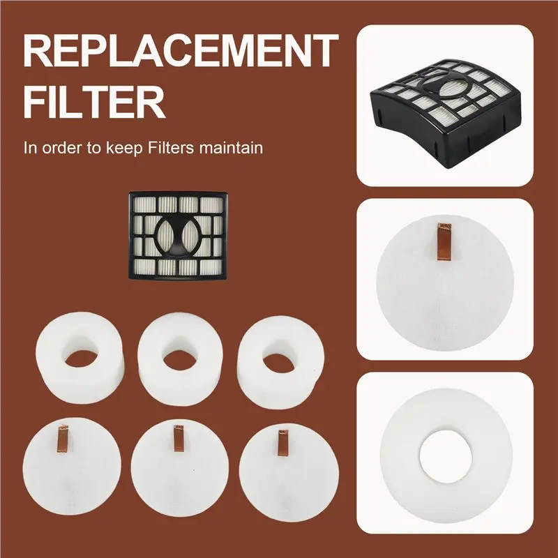 BHBD-NV680 Filter For Shark Rotator Powered Lift-Away Speed Vacuum, For Shark NV681 NV800UK NV800 NV801 NZ801 UV810 AX910