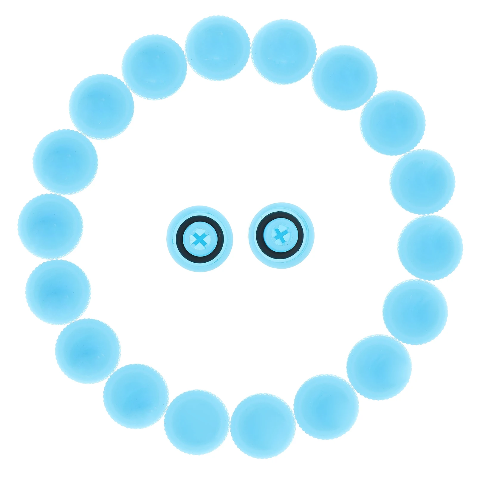 

20pcs Car Ac Port Caps Blue High Low Pressure Leakproof Valve Stem Caps Hvac Air Conditioning Gauge Compatibility Durability