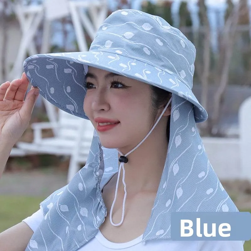 

Женская летняя шляпа с широкими полями для защиты от УФ-лучей, для сбора чая, велоспорта, работы, с защитой шеи и лица, повседневный стиль