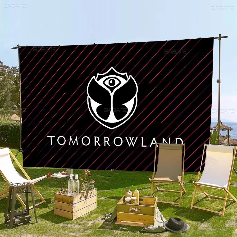 Tomorrowland music Logo Flag Banner INS Style Outdoor Party Decoration Atmosphere Flag