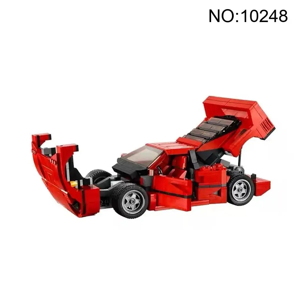 Image of Technic Super F40 Roter Sportwagen 1192 Teile Kreatives Bildungs- und Urlaubs-Bausatz-Modell DIY Geburtstagsgeschenk für Freunde und Erwachsene