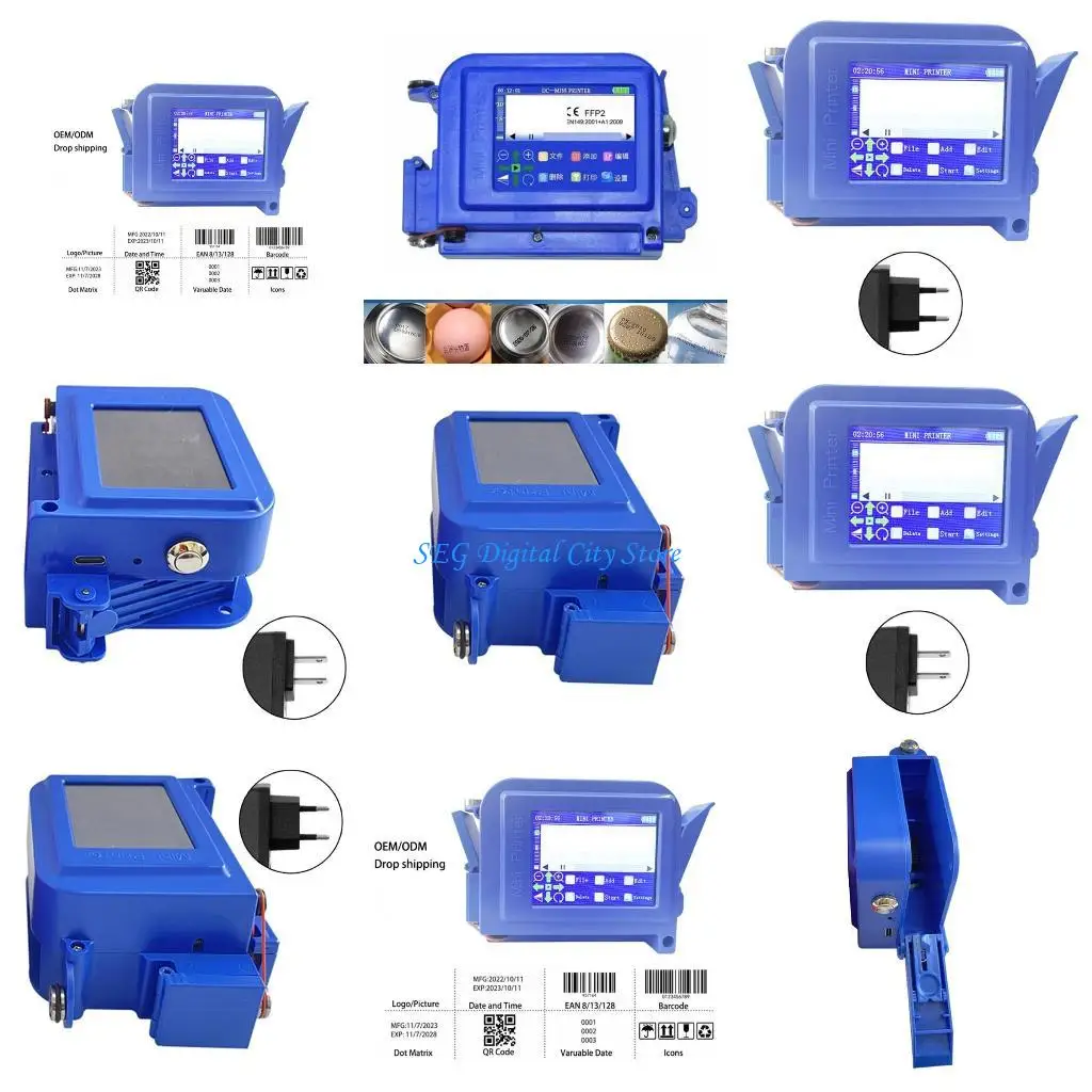

U75B 28 Language Handhelds Printers Labeler for Code Barcodes Production Date Logos