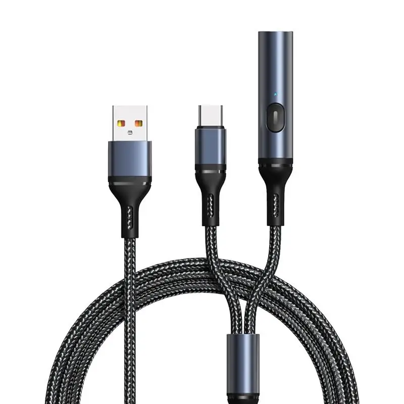 

Car Phone Charging Cable 2 In 1 Fast Charging USB Cable 6a Fast Charging Cable C Splitter Charging Cable With Igniter Car