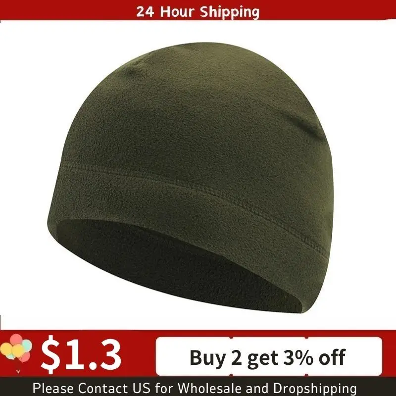 New Fleece Winter Hat Tactical Windproof Outdoor Hiking Accessories Hunting Military Men Caps Snowboard Cycling Warmer Beanies