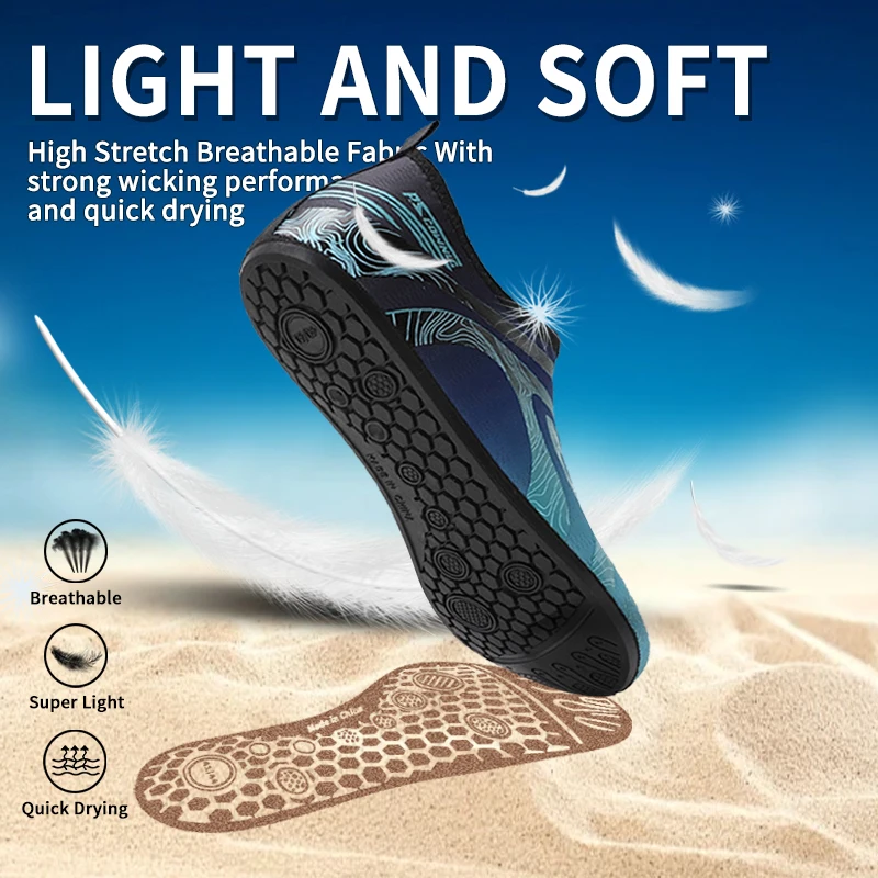 Diving Shoes Women Aqua Shoes Men Beach Swimming Water Sport Socks Barefoot Sneaker Fitness Dance Swim Surfing Snorkeling Shoe - view 6