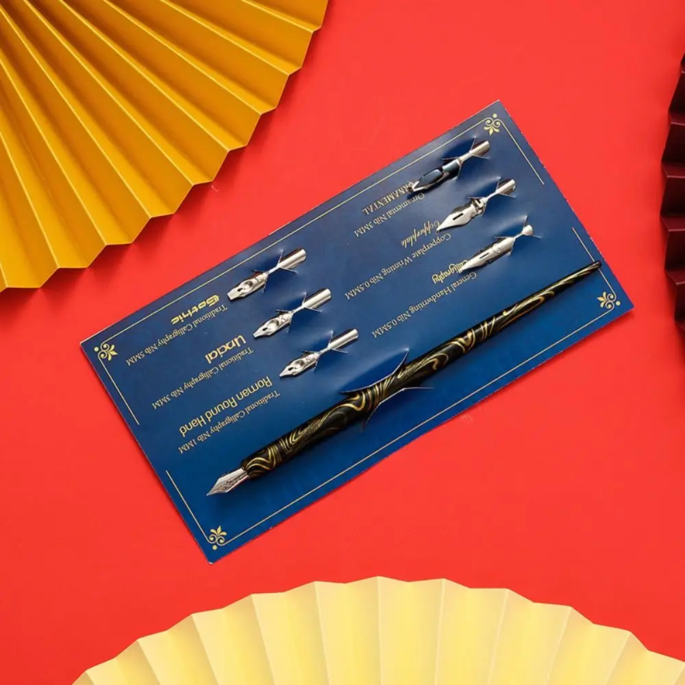 

Перьевые ручки Манга Ручка для каллиграфии + 6 наконечников для рисования надписей Набор ручек для каллиграфии Ручка для рисования и письма в стиле комиксов