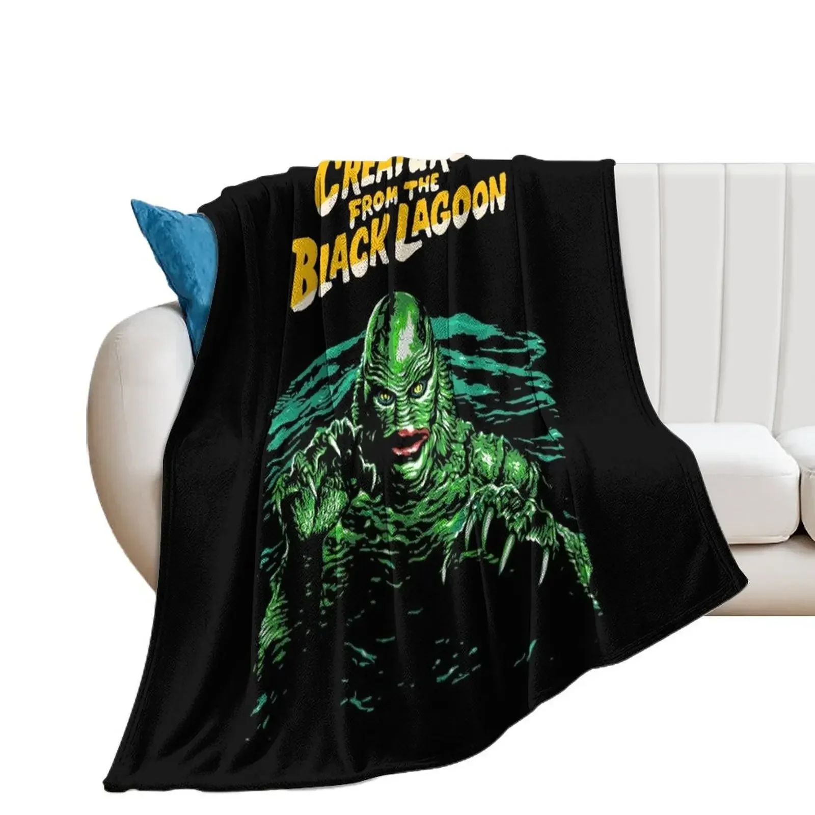 Retro Vintage Creature from the Black Lagoon Throw Blanket cosplay anime Luxury St Thermals For Travel warm winter Blankets