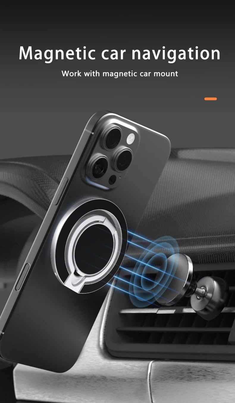 Doppelseitiger MagSafe-Handyhalter, Magnetischer Handyring-Ständer, Magnetgriff für iPhone 16, Android, Fitness-Studio und Auto – Detail 5