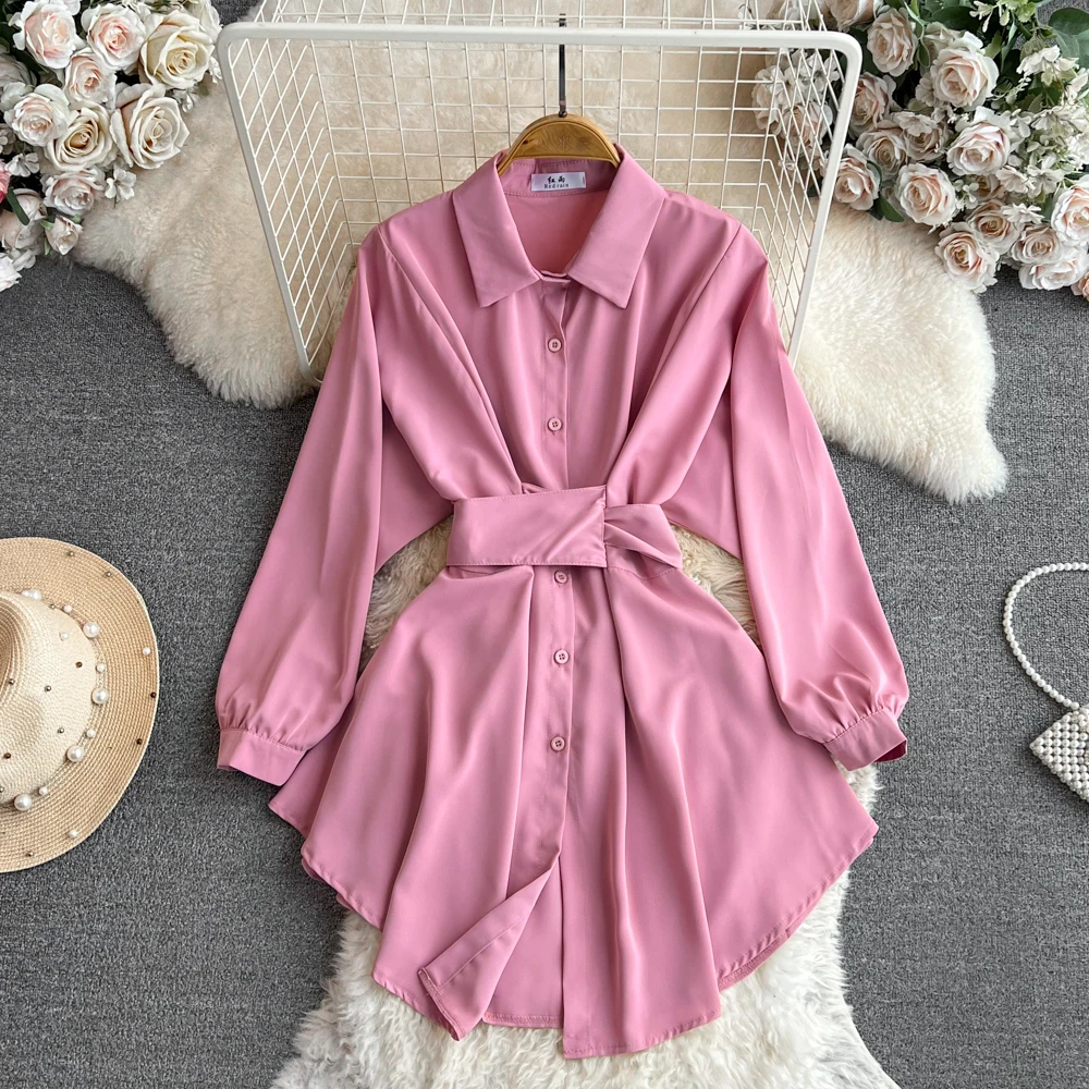 Autumn Women Elegant Casual Solid Shirts Tops Long Sleeve Vintage Party Birthday Blusas Female Chic Outerwear Blouses Clothes