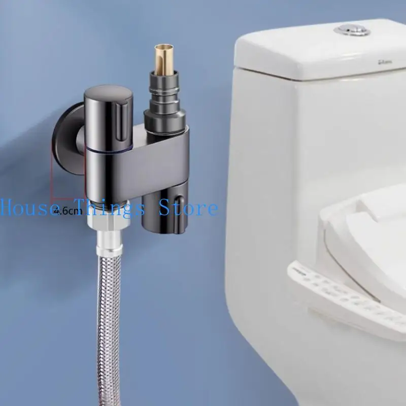 

652F Steel Toilet Bidet Sprayer Valves double Function Angles Valves Easy Installation Bathroom Hygiene Solution for Home Use
