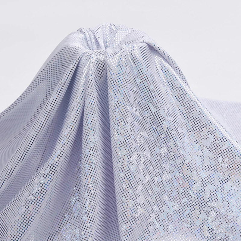 Stretch Spandex Knit Foil Printing Cloth Dance Clothing Helloween Decoration Holidays Fabric Important Activity Dress