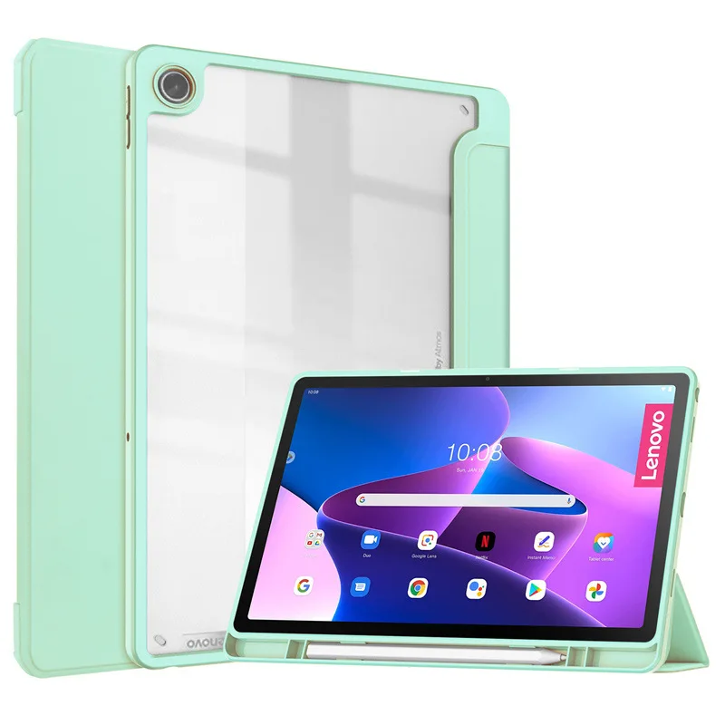 For Lenovo TAB M10 plus 3rd Genration Case Tab 10.6 125F/128F Xiaoxin Pad 2022 10.6 With Auto Wake Up Sleep Pencil Holder Cover