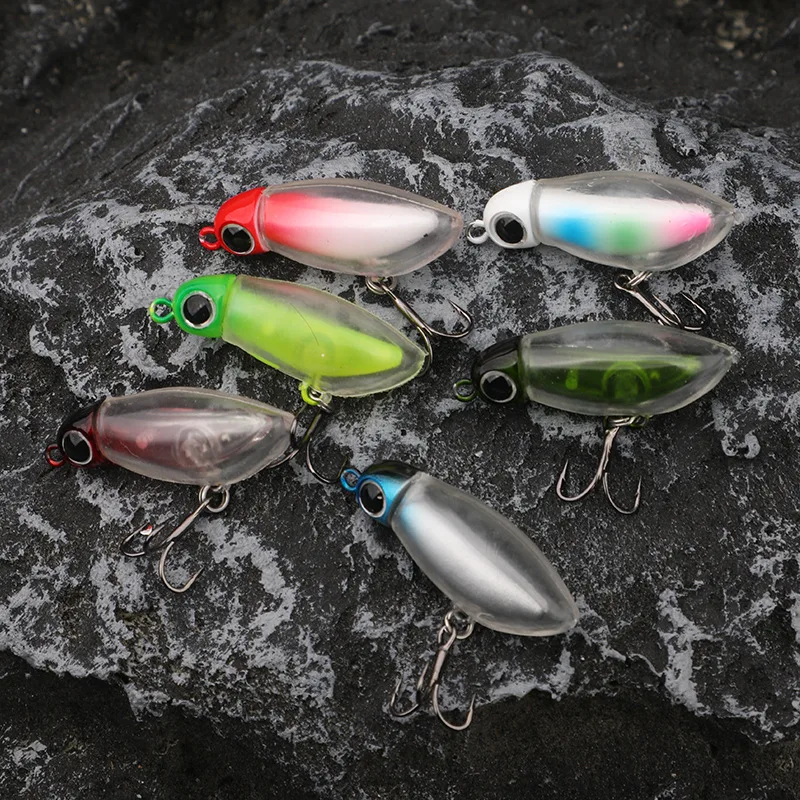 1Pcs Mutball Minnow 35mm 2.7g Soft Plastic Body Material Artificial Insect Sinking Bait  Fishing Lure Trout Mini Micro Wobblers