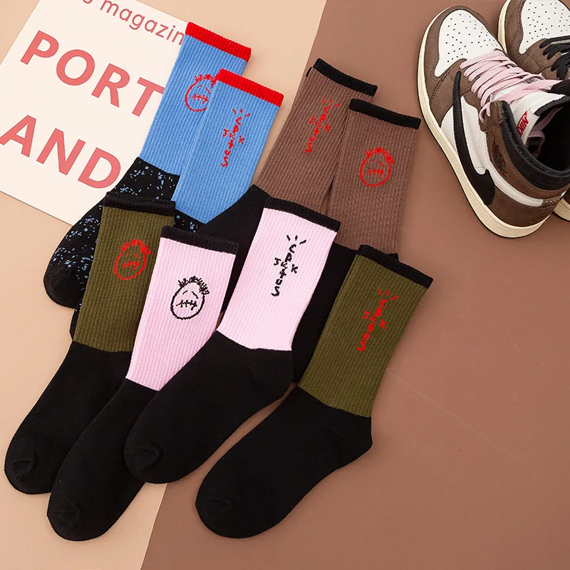 1 Pair Of High Quality Fun Happy Novelty Men\'s And Women Socks Street Fashion Socks Fun Design Pattern Hip Hop Men\'s Socken