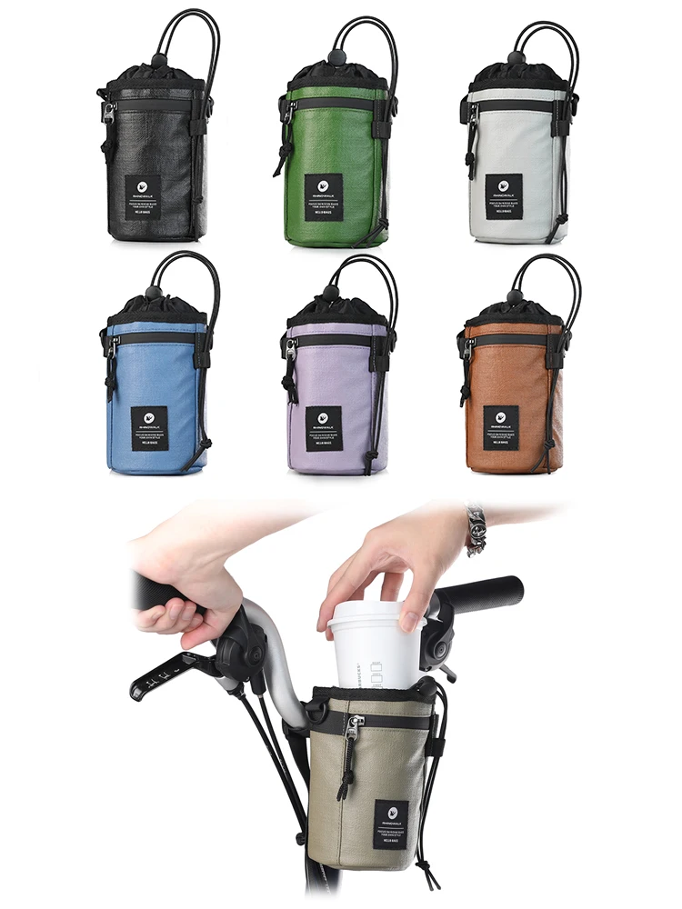 AliExpress Rhinowalk Bicycle Water Bottle Bag 1.6L Cycling Handlebar Bag Portable Bike Front Bag Fit Folding Bike Riding Commuting Pack
