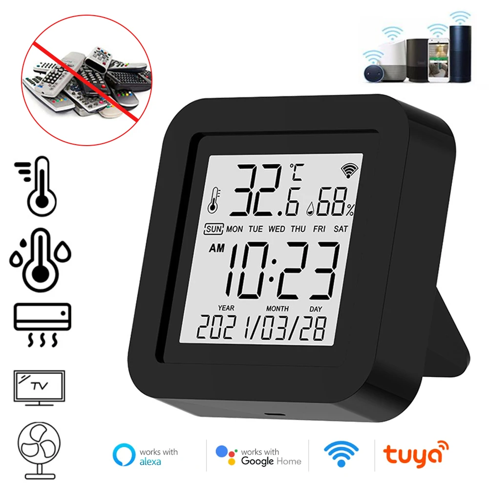 Tuya WiFi 3 In 1 Intelligent Sensor Infrared Remote Control Temperature Humidity Detection IR-enabled Device Remote Control 5V