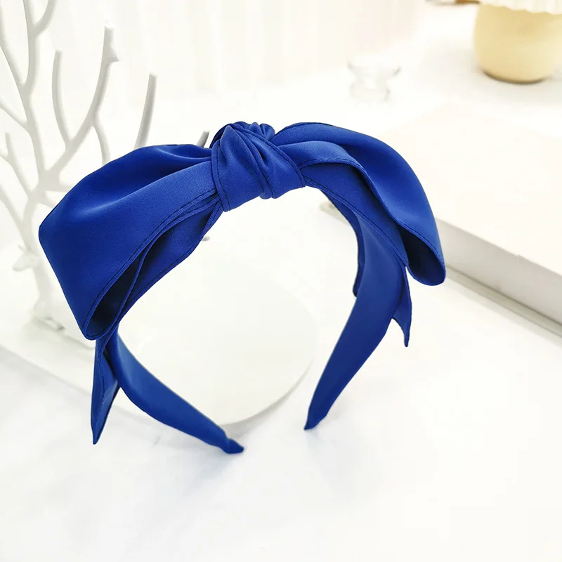 Colorful Satin Big Bow Hairbands Headbands Ornament Accessories Hair Accessories Wholesale