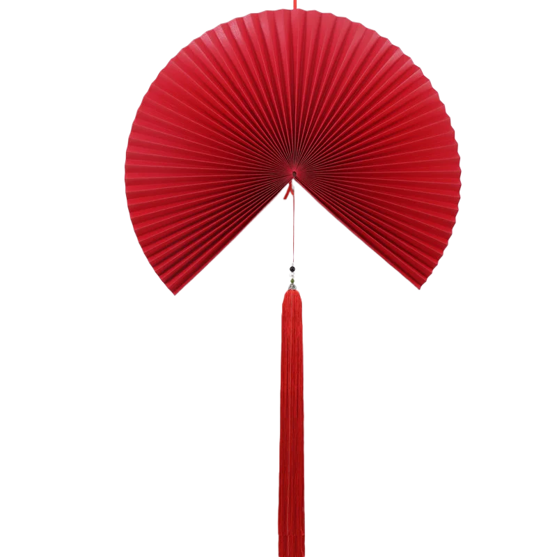 New Chinese Folding Fan Chinese Style Living Room Decoration Prop Fan Wall Decoration Large Fan Hanging Wallpaper Fan Beautiful